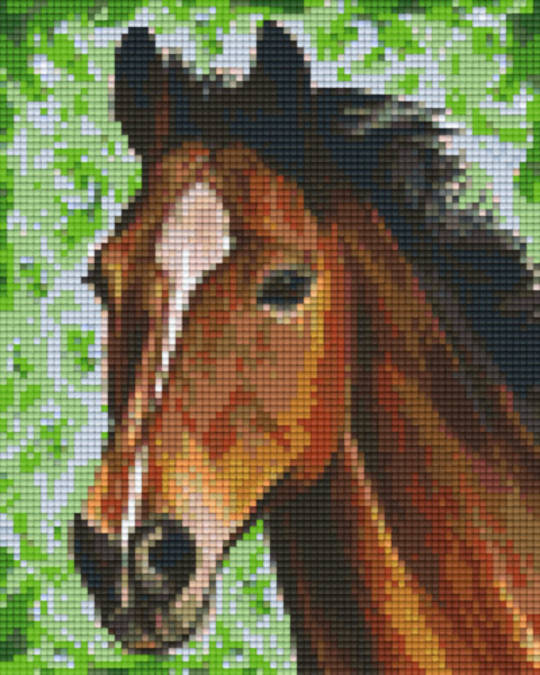 Horse Four [4] Baseplate PixelHobby Mini-mosaic Art Kit